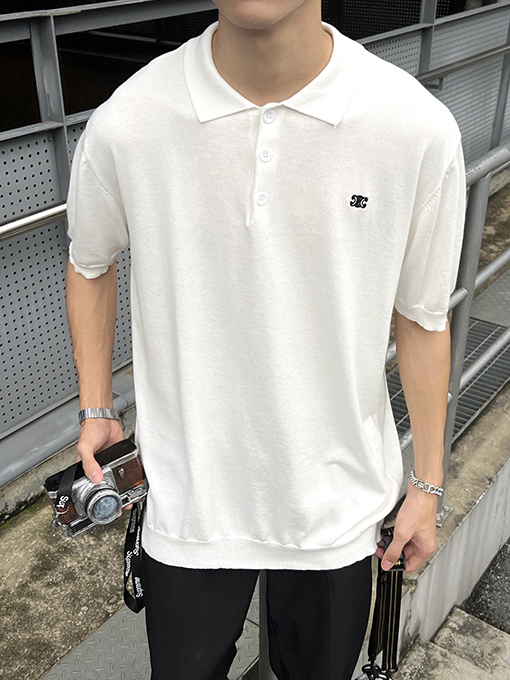 セリーヌ クラシックな凱旋門綿平織りニットゆったり半袖Tシャツ
