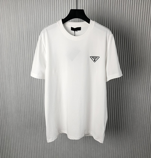 プラダ 新しい立体逆三角文字半袖Tシャツ