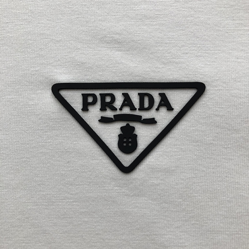 プラダ 新しい立体逆三角文字半袖Tシャツ