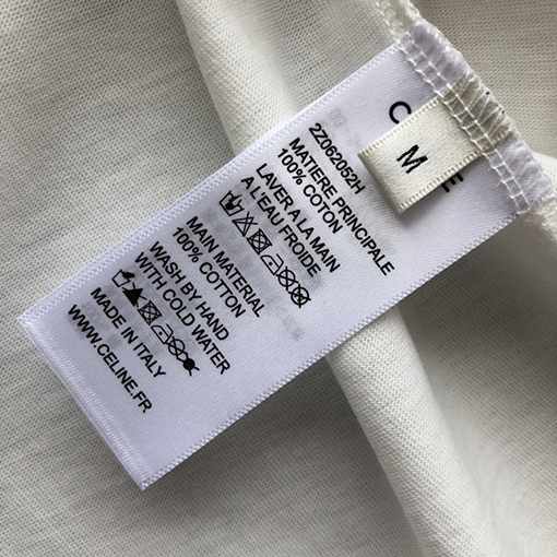 セリーヌコピー 新しいラインアルファベットラウンドネック半袖Tシャツ