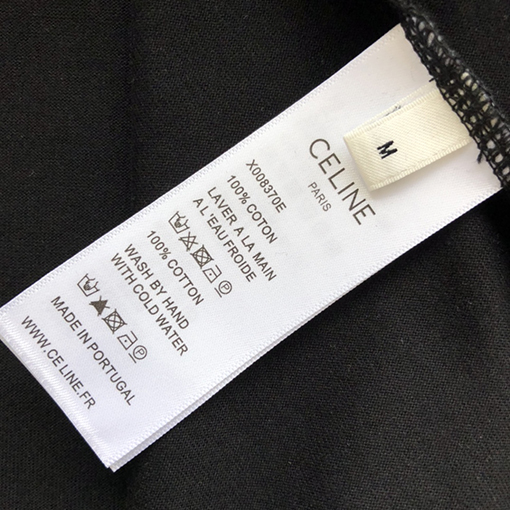 セリーヌコピー 新しいラインアルファベットラウンドネック半袖Tシャツ