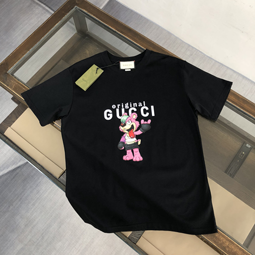 グッチスーパーコピー  新しいラウンドネック半袖Tシャツ