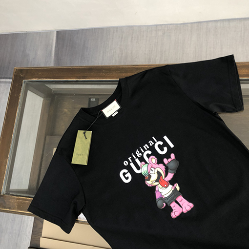 グッチスーパーコピー  新しいラウンドネック半袖Tシャツ