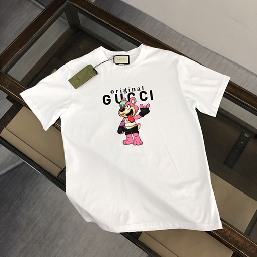 グッチスーパーコピー  新しいラウンドネック半袖Tシャツ