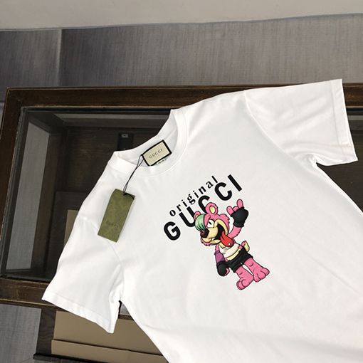グッチスーパーコピー  新しいラウンドネック半袖Tシャツ