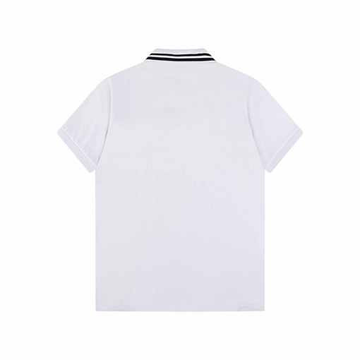 グッチ  新しい横間ロゴストライプネックポロシャツ