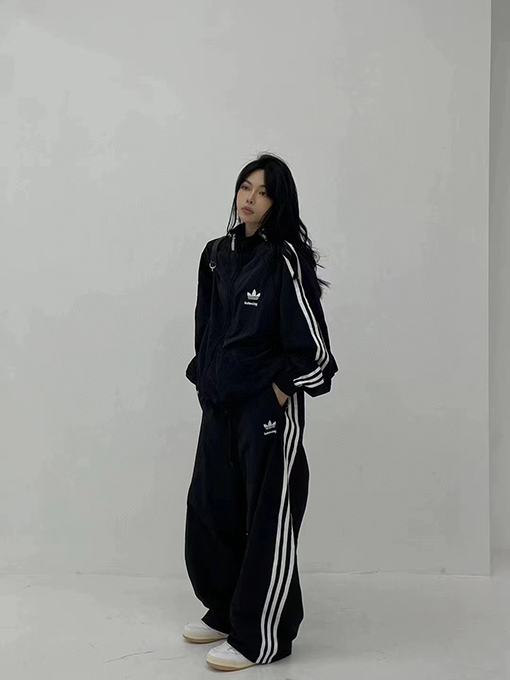 Balenciaga X Adidas コピー アルファベットロゴジッパースウェットパンツ
