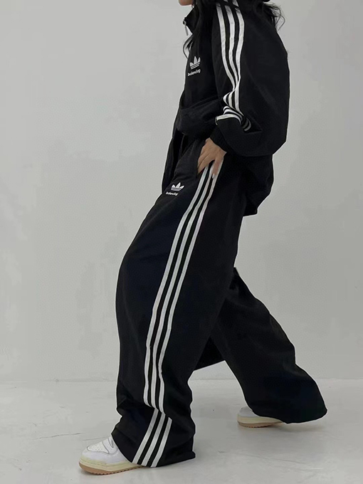Balenciaga X Adidas コピー アルファベットロゴジッパースウェットパンツ