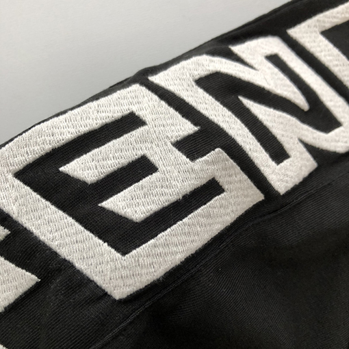 フェンディ 新しい肩の文字刺繍半袖Tシャツ