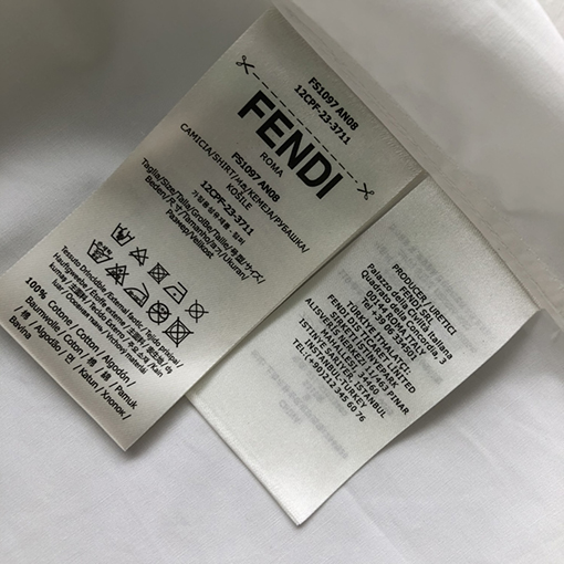 フェンディ 新しいロゴコットン半袖シャツ