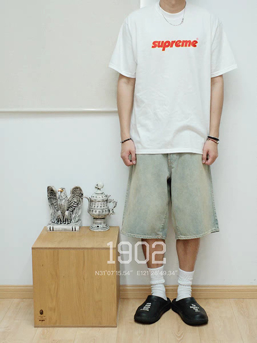 シュプリーム サイドラインフォント半袖Tシャツ