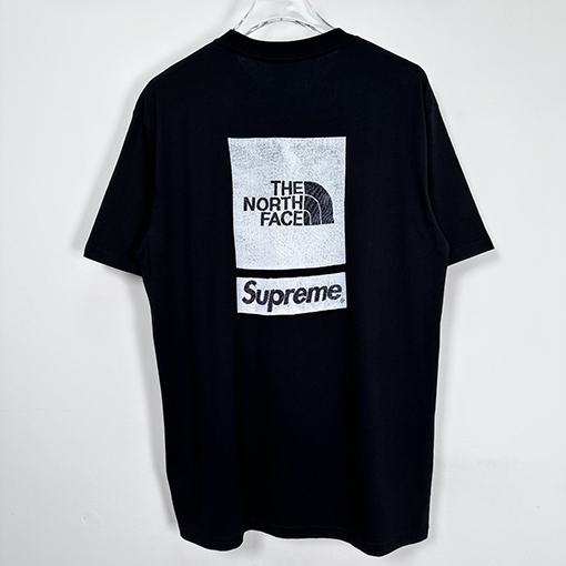シュプリーム X The north face コラボコピー バックロゴのプリントTシャツ 3色