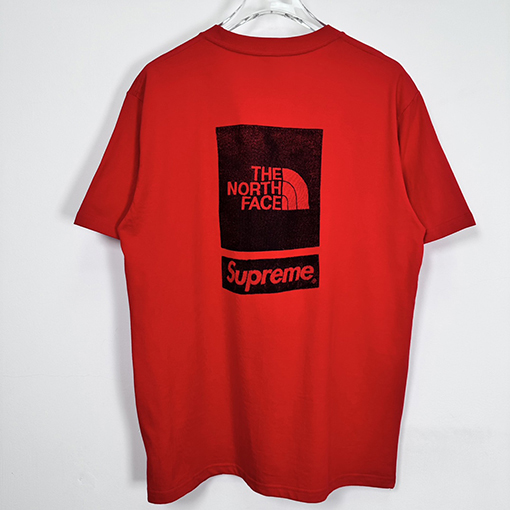 シュプリーム X The north face コラボコピー バックロゴのプリントTシャツ 3色