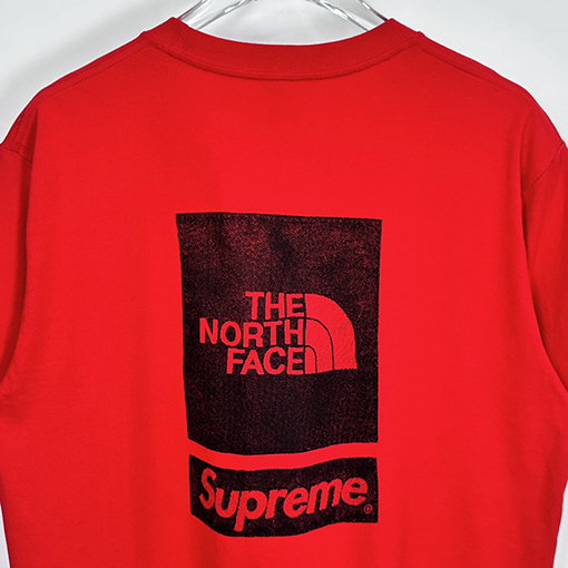 シュプリーム X The north face コラボコピー バックロゴのプリントTシャツ 3色