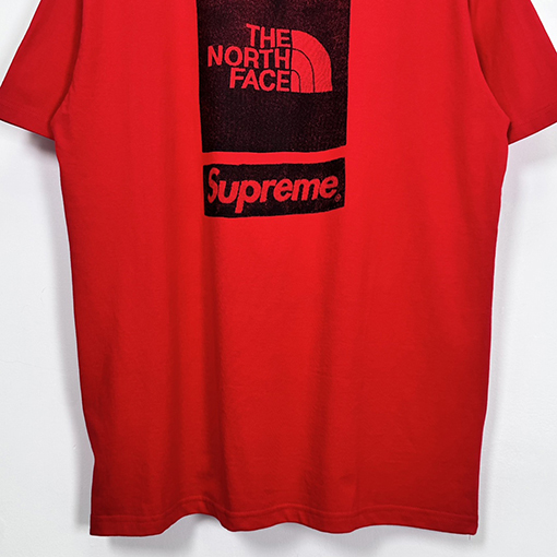 シュプリーム X The north face コラボコピー バックロゴのプリントTシャツ 3色