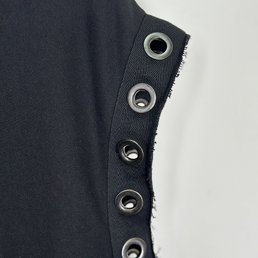 Stussy X Junya watanabe hooded vest ロゴ穴あきフリンジパーカーベスト