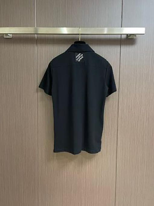 ルイヴィトン 文字刺繍ビーズコットンラペル半袖ポロシャツ