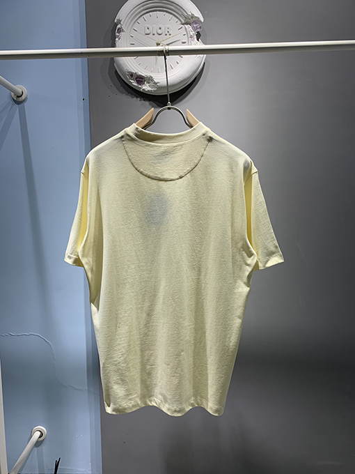 プラダ 半袖 Tシャツ コピー PRADA ホワイト カラー 三角 ロゴ プレート シンプル