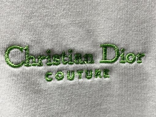 ディオールスーパーコピー 最新のクチュールロゴ刺繍半袖Tシャツ