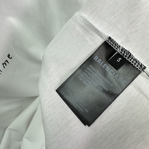 バレンシアガ  新しいステッチ文字ロゴカップル半袖Tシャツ