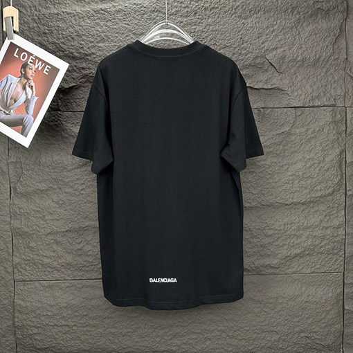 バレンシアガ  新しいステッチ文字ロゴカップル半袖Tシャツ