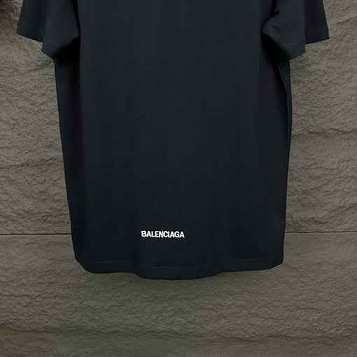 バレンシアガ  新しいステッチ文字ロゴカップル半袖Tシャツ
