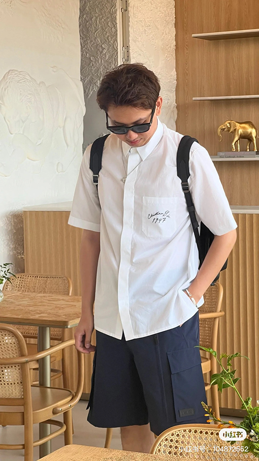 ディオール  新しいステッチ文字ロゴカップル半袖Tシャツ