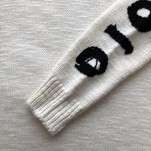 ディオールスーパーコピー 新しいのロゴ刺繍ラウンドネックセーター