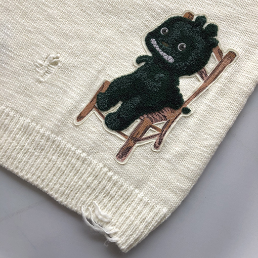 ディオールスーパーコピー 新しいのロゴ刺繍ラウンドネックセーター