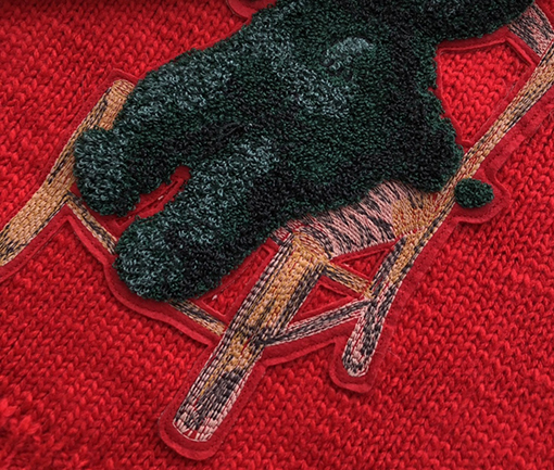 ディオールスーパーコピー 新しいのロゴ刺繍ラウンドネックセーター