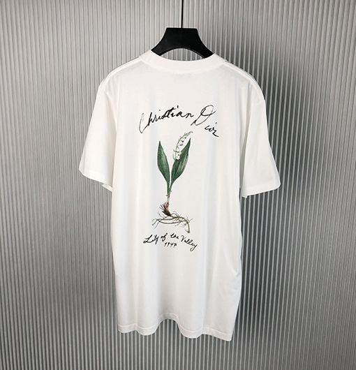 ディオール 新しいスズランプリント半袖Tシャツ