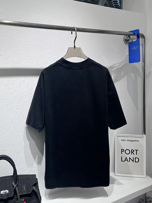 バレンシアガ プアースプリントウォッシュヴィンテージ半袖Tシャツ