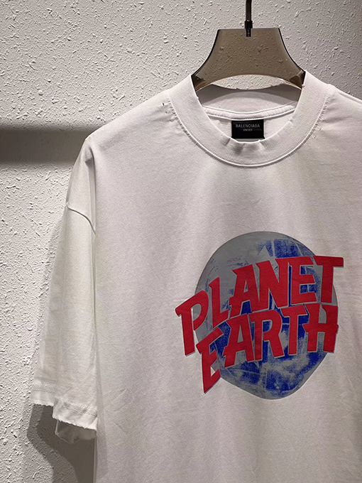 バレンシアガ プアースプリントウォッシュヴィンテージ半袖Tシャツ