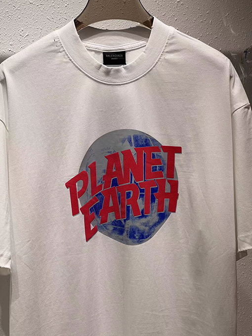 バレンシアガ プアースプリントウォッシュヴィンテージ半袖Tシャツ