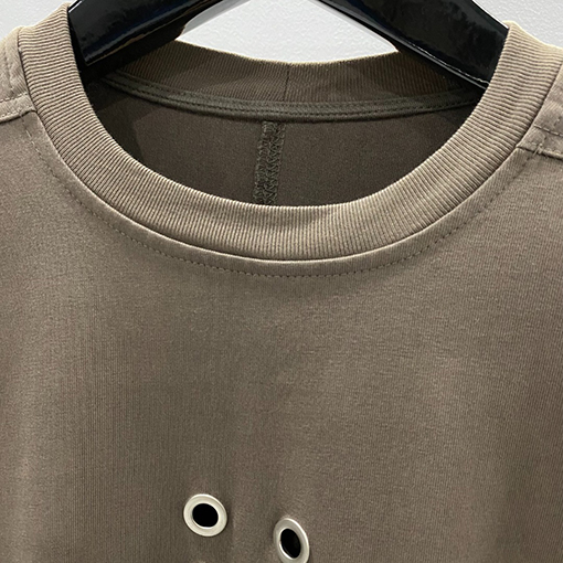 リックオウエンス ウォッシュロールチキンアイデザインゆったり5分半袖Tシャツ