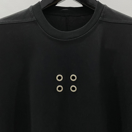 リックオウエンス ウォッシュロールチキンアイデザインゆったり5分半袖Tシャツ