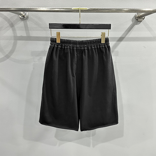 リックオウエンス ダークシンプルパンツスリットベース紐黒パンツ