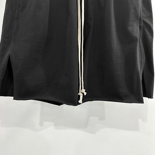 リックオウエンス   ダークシンプルパンツスリットベース紐黒パンツ