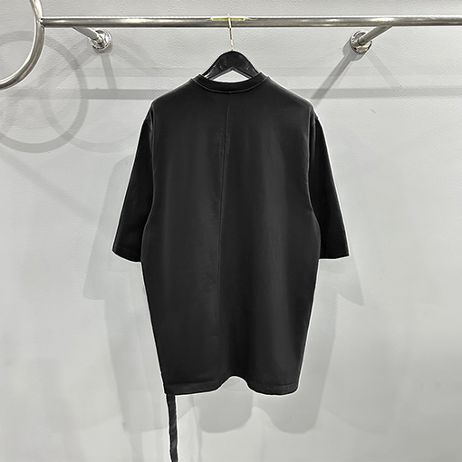 リックオウエンス 刺繍柄ラウンドネックゆったりとした大きなサイズの半袖Tシャツ