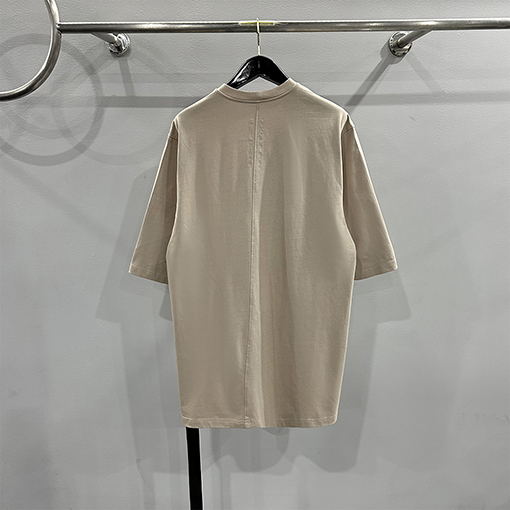 リックオウエンス 刺繍柄ラウンドネックゆったりとした大きなサイズの半袖Tシャツ