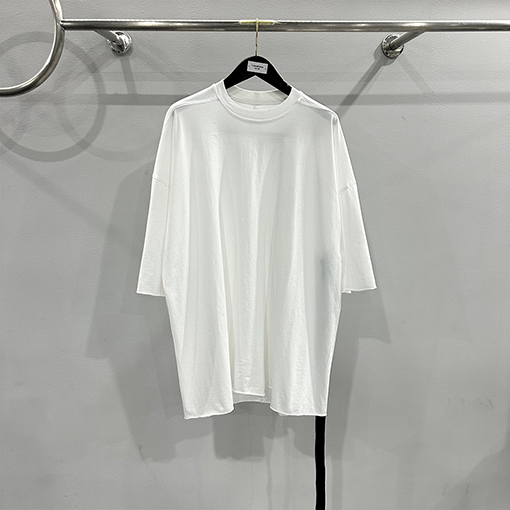 リックオウエンススーパーコピー   リボンウォッシュロールアップルーズフィット5分半袖Tシャツ