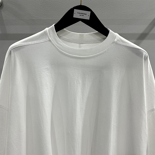 リックオウエンススーパーコピー   リボンウォッシュロールアップルーズフィット5分半袖Tシャツ