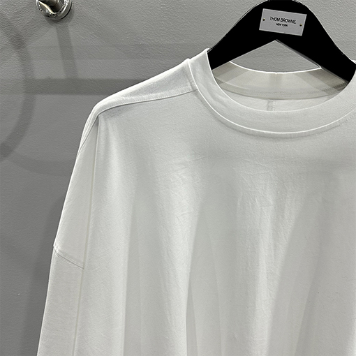 リックオウエンススーパーコピー   リボンウォッシュロールアップルーズフィット5分半袖Tシャツ