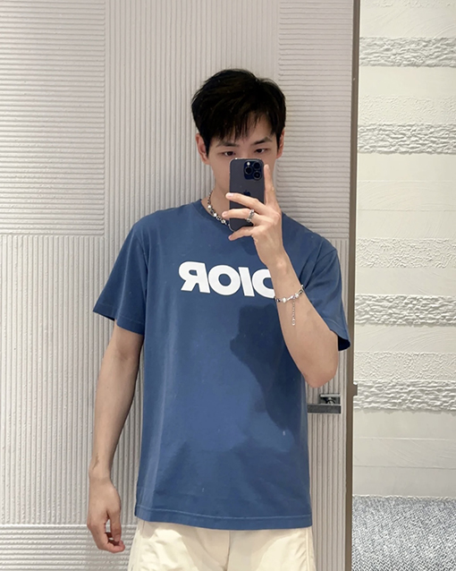 ディオール  ファッションプリント半袖Tシャツ