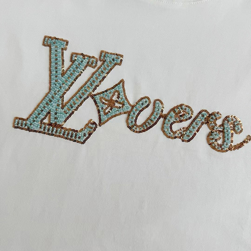 ルイヴィトンスーパーコピー 刺繍ジャカード半袖シャツ