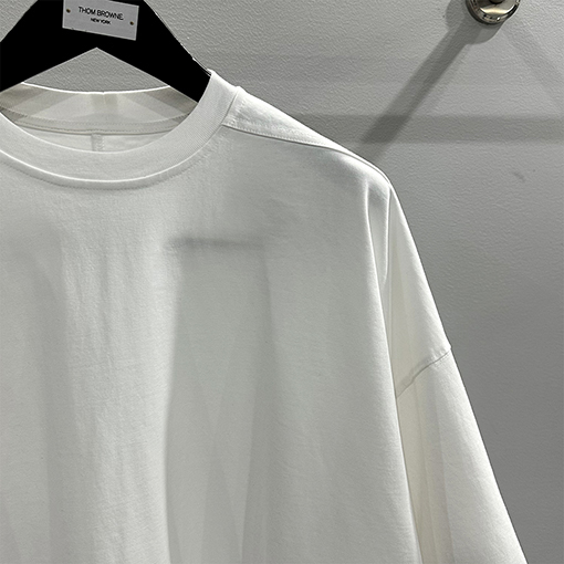 リックオウエンス ウォッシュカーリング無地ルーズ5分半袖Tシャツ