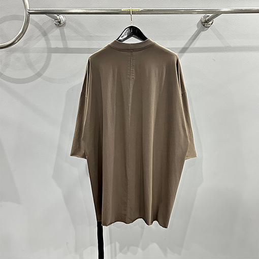 リックオウエンス リボンウォッシュロールアップルーズフィット半袖Tシャツ