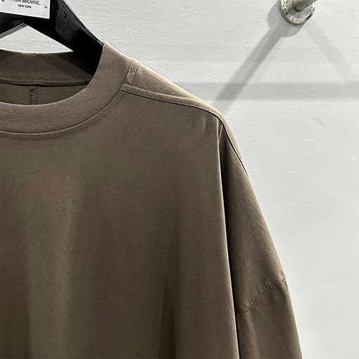 リックオウエンス リボンウォッシュロールアップルーズフィット半袖Tシャツ