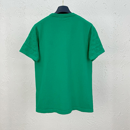ルイヴィトンコピー ジャカードクルーネックコットンニット半袖Tシャツ