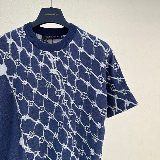 ルイヴィトン  ジャカードニット半袖Tシャツ